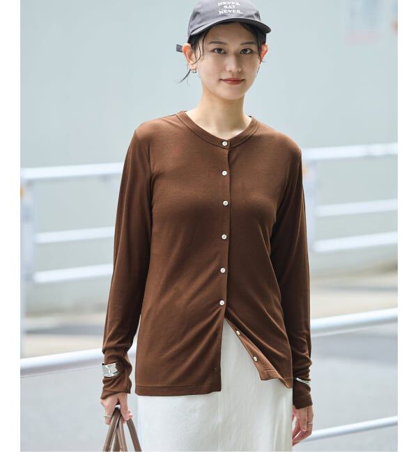 JOURNAL STANDARD「《追加2》ウールMIX シアークルーネックカーディガン」|Tシャツ・カットソー|