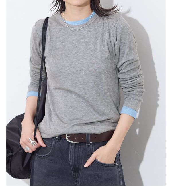 JOURNAL STANDARD「《追加2》ウールMIX シアーロングT」|Tシャツ・カットソー|グレー