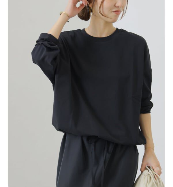 JOURNAL STANDARD relume「《WEB限定追加予約5》ギャザーヘムロングスリーブ」|Tシャツ・カットソー|ブラック
