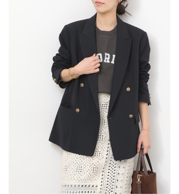 JOURNAL STANDARD relume「《追加3》ダブルフロントブレザー」|テーラードジャケット|ネイビー