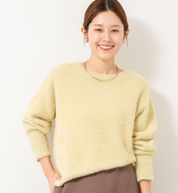 NOLLEY'S「《手洗い可能》ラメシャギープルオーバー」|ニット・セーター|