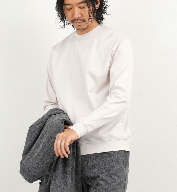 NOLLEY'S goodman「《ビジカジ対応》シルケットスムース クルーネック ドレスロンT 26AW」|Tシャツ・カットソー|ライトベージュ