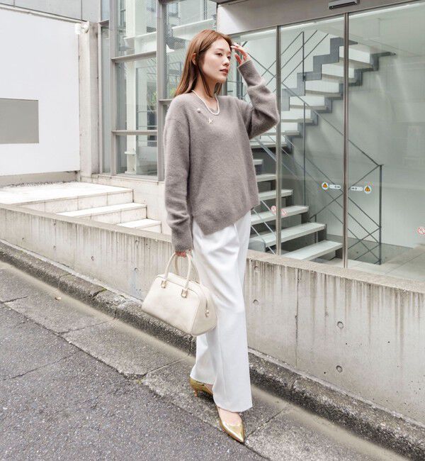 NOLLEY'S「【新色追加】《手洗い可能》ヘアリーVネックプルオーバー」|ニット・セーター|