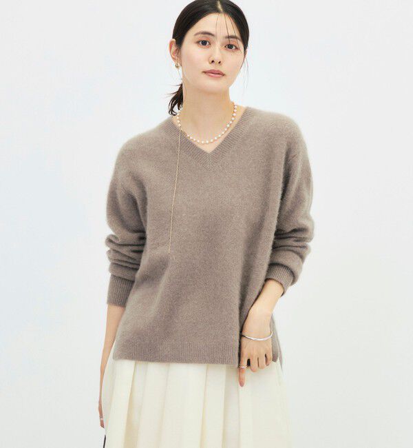 NOLLEY'S「【新色追加】《手洗い可能》ヘアリーVネックプルオーバー」|ニット・セーター|