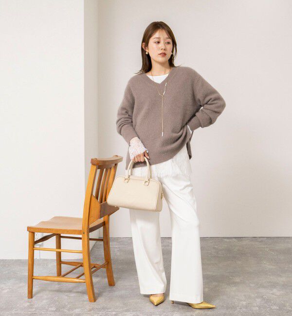 NOLLEY'S「【新色追加】《手洗い可能》ヘアリーVネックプルオーバー」|ニット・セーター|