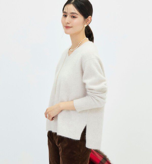 NOLLEY'S「【新色追加】《手洗い可能》ヘアリーVネックプルオーバー」|ニット・セーター|