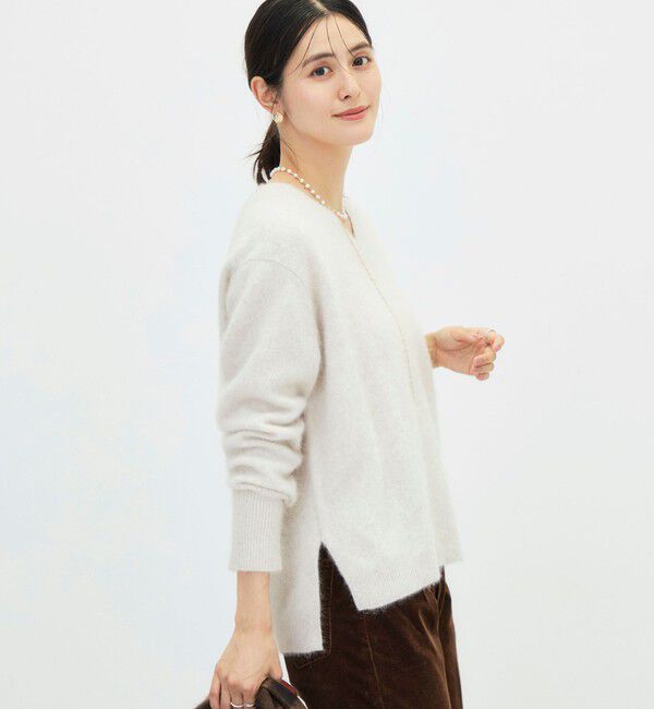 NOLLEY'S「【新色追加】《手洗い可能》ヘアリーVネックプルオーバー」|ニット・セーター|