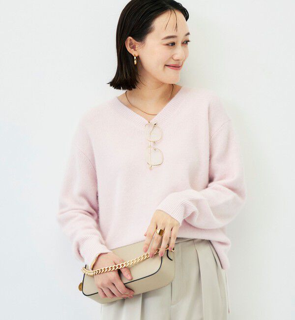 NOLLEY'S「【新色追加】《手洗い可能》ヘアリーVネックプルオーバー」|ニット・セーター|