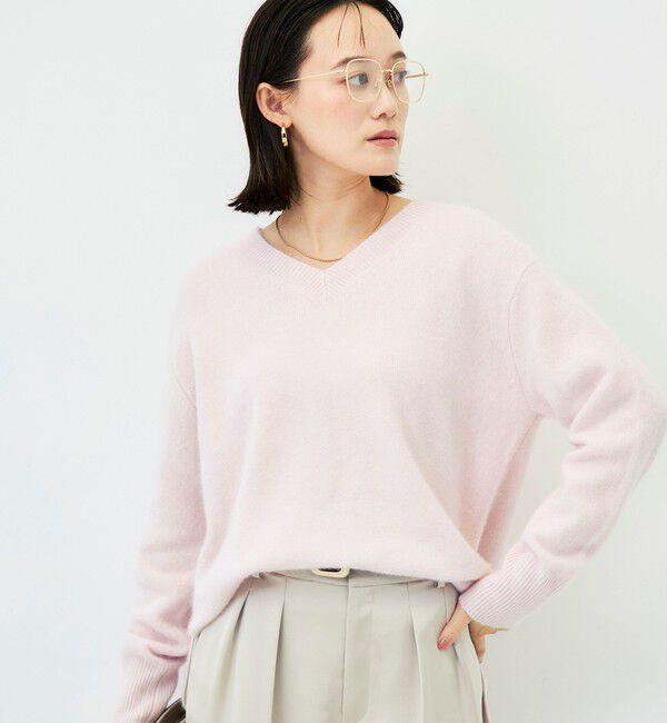 NOLLEY'S「【新色追加】《手洗い可能》ヘアリーVネックプルオーバー」|ニット・セーター|