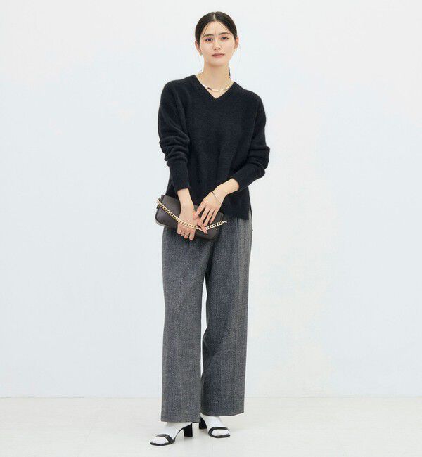 NOLLEY'S「【新色追加】《手洗い可能》ヘアリーVネックプルオーバー」|ニット・セーター|