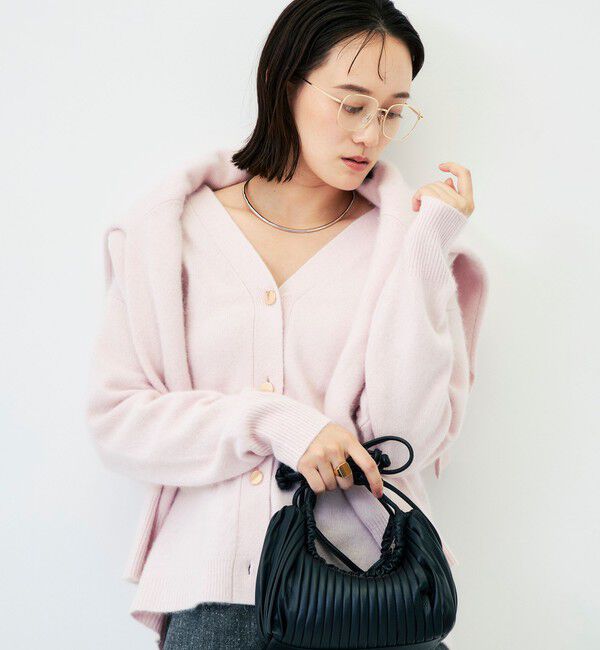 NOLLEY'S「【新色追加】《手洗い可能》ヘアリー長めVネックカーディガン」|カーディガン|