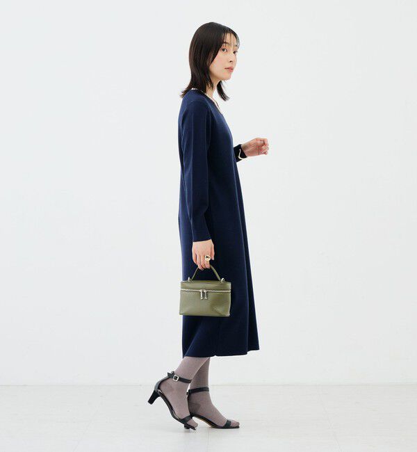 NOLLEY'S sophi「【WEB限定】《手洗い可能》片衿パール総針コクーンワンピース」|ワンピース|