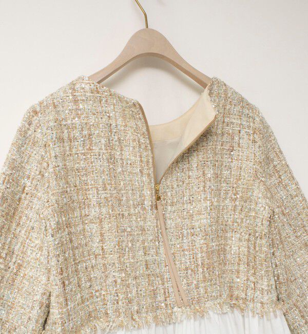 NOLLEY'S sophi「【WEB＆一部店舗限定アイテム】シャイニーツイードペプラムプルオーバー」|シャツ・ブラウス|
