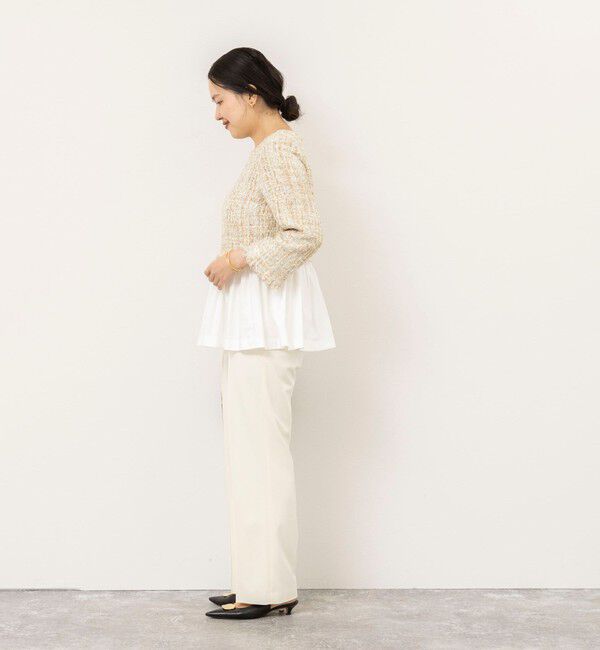 NOLLEY'S sophi「【WEB＆一部店舗限定アイテム】シャイニーツイードペプラムプルオーバー」|シャツ・ブラウス|