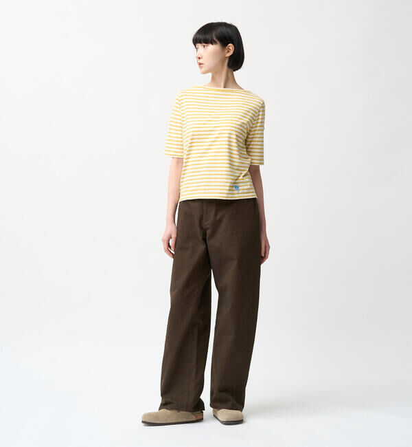 ORCIVAL「ORCIVAL | コットンドライツイル ワイドカーブパンツ WOMEN」|チノ|DKBROWN