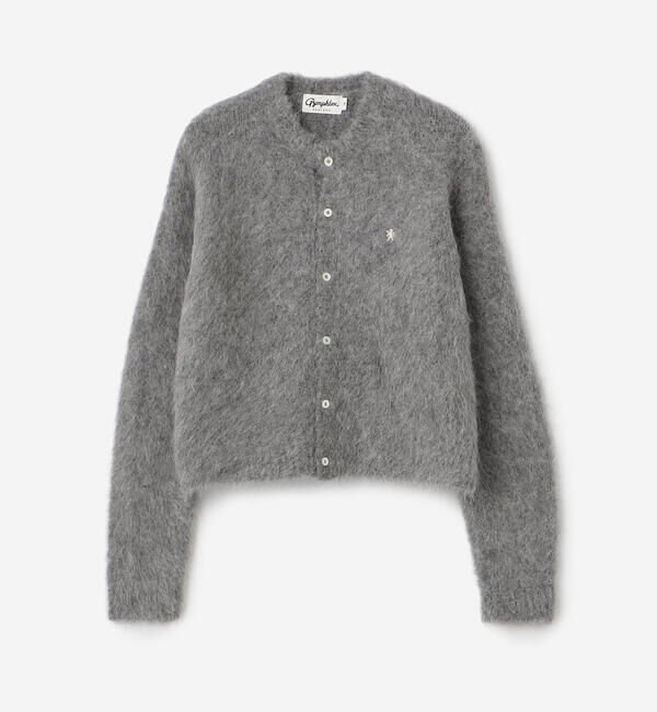 GYMPHLEX「Gymphlex | シャギーニット ショートカーディガン WOMEN」|ニット・セーター|GREY