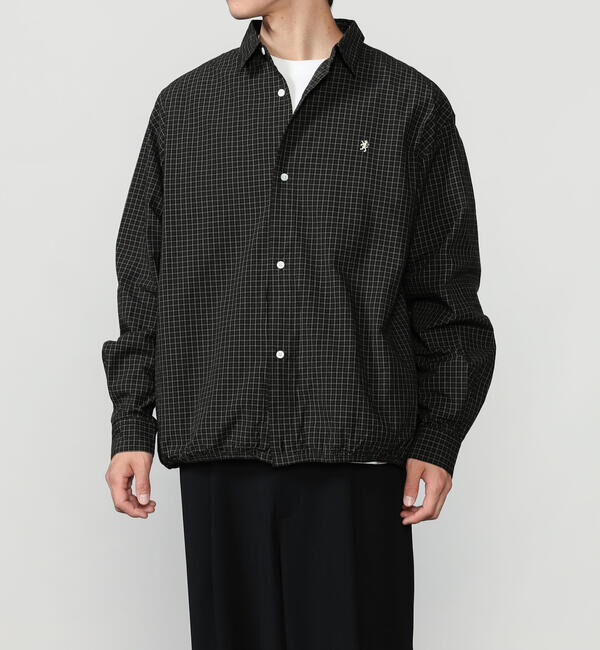 GYMPHLEX「Gymphlex | コットンブロード レギュラーカラーシャツ CHECK MEN」|シャツ・ブラウス|BLACK系1