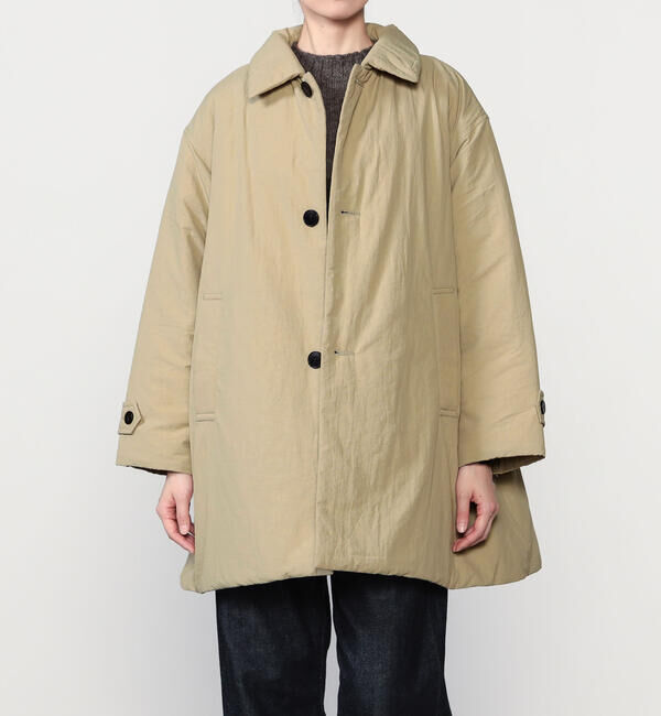 LE GLAZIK「LE GLAZIK | ナイロンタッサー ショートコート WOMEN」|ダウン|BEIGE