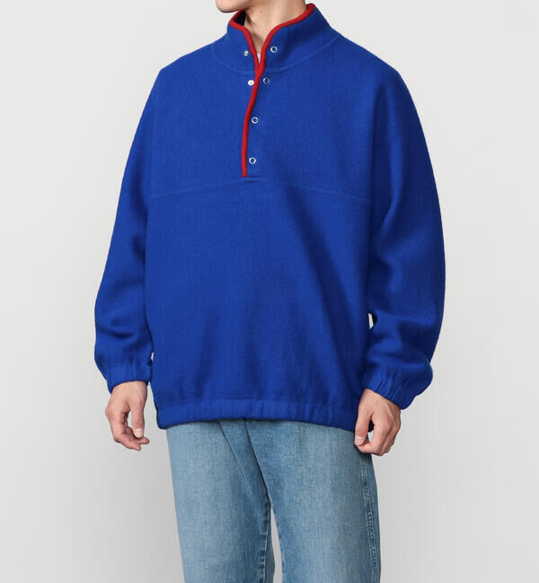 「RYE TENDER | 〈別注〉ハーフスナップニットプルオーバー MEN」|ニット・セーター|BLUE