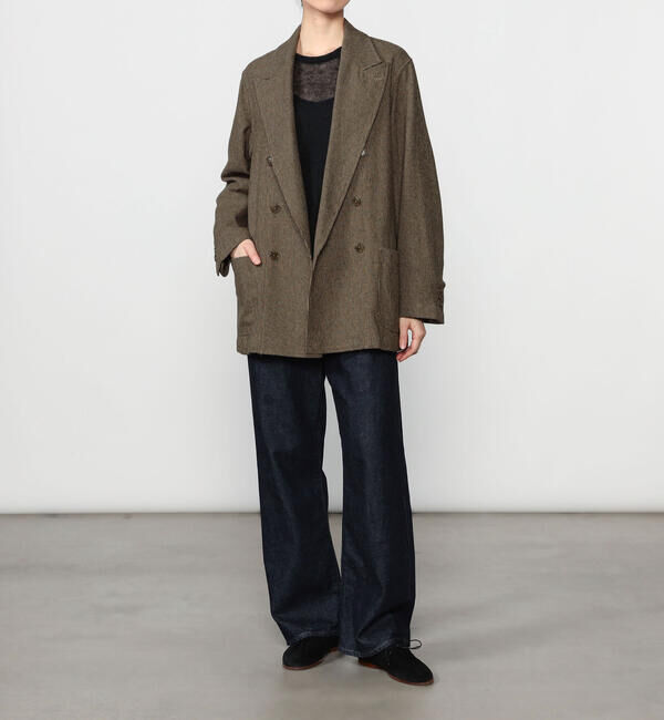  「CHEMISE D'ADAM | 〈別注〉SHIRT JACKET BROWN WOMEN」|テーラードジャケット|