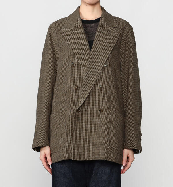  「CHEMISE D'ADAM | 〈別注〉SHIRT JACKET BROWN WOMEN」|テーラードジャケット|