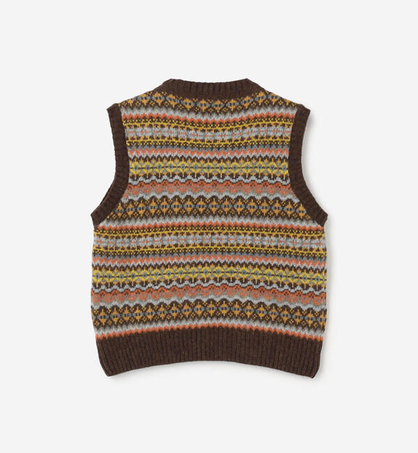 Morris & Sons「MORRIS & SONS | フェアアイル クルーネックベスト WOMEN」|ベスト・ジレ|