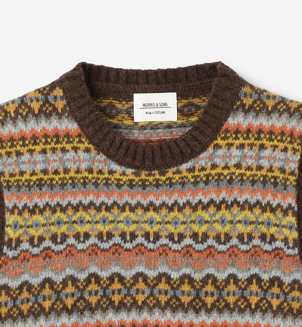 Morris & Sons「MORRIS & SONS | フェアアイル クルーネックベスト WOMEN」|ベスト・ジレ|