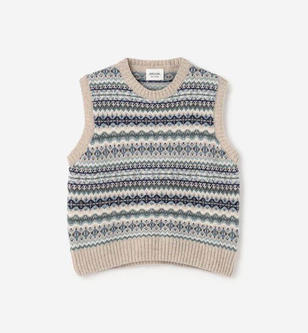 Morris & Sons「MORRIS & SONS | フェアアイル クルーネックベスト WOMEN」|ベスト・ジレ|
