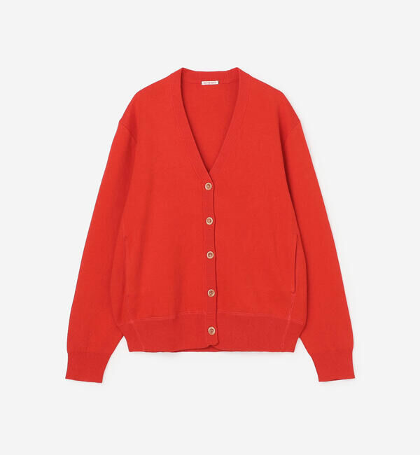  「RYE TENDER | 〈別注〉コットンカシミヤ ニットカーディガン WOMEN」|ニット・セーター|RED