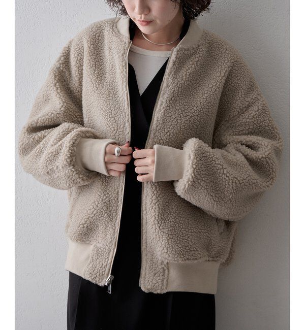 THE PAUSE「【THE PAUSE】ボアリバーシブルMA-1」|その他|ベージュ