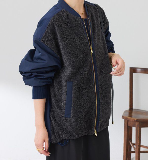  「ボア&times;タフタコンビブルゾン」|その他|