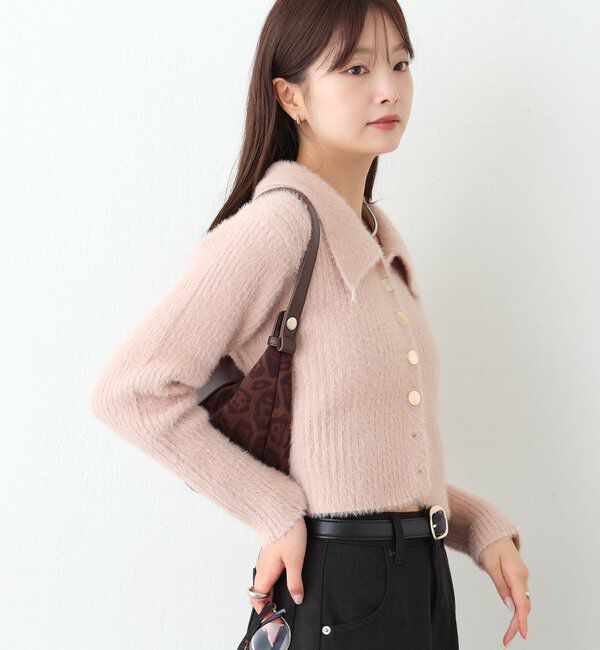  「【WEB限定】ふわふわ金ボタンカーディガン」|カーディガン|