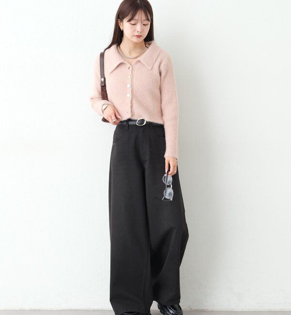  「【WEB限定】ふわふわ金ボタンカーディガン」|カーディガン|