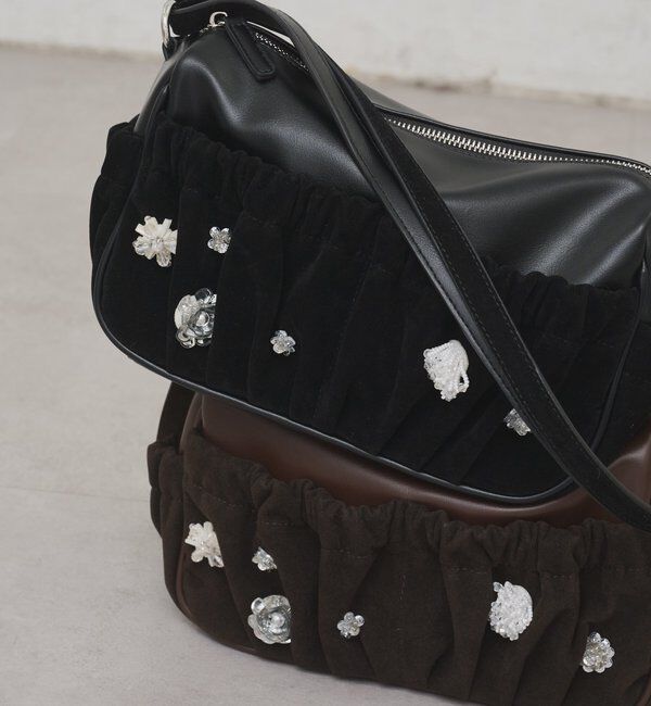  「【@_tulip08企画】ギャザーポケットビジューBAG」|トートバッグ|