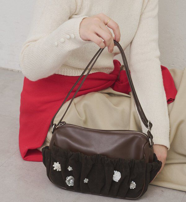  「【@_tulip08企画】ギャザーポケットビジューBAG」|トートバッグ|