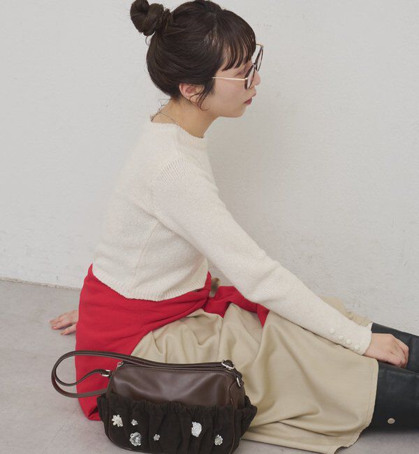  「【@_tulip08企画】ギャザーポケットビジューBAG」|トートバッグ|