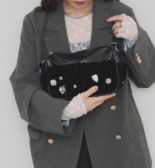  「【@_tulip08企画】ギャザーポケットビジューBAG」|トートバッグ|