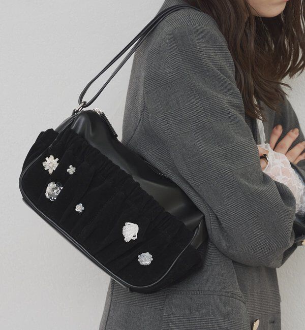  「【@_tulip08企画】ギャザーポケットビジューBAG」|トートバッグ|