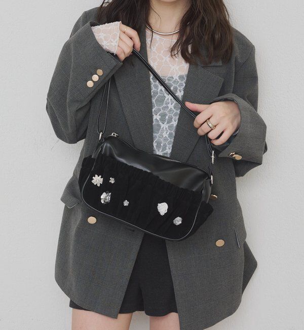  「【@_tulip08企画】ギャザーポケットビジューBAG」|トートバッグ|