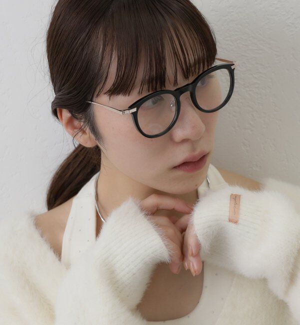  「メタルテンプルメガネ」|サングラス|ブラック