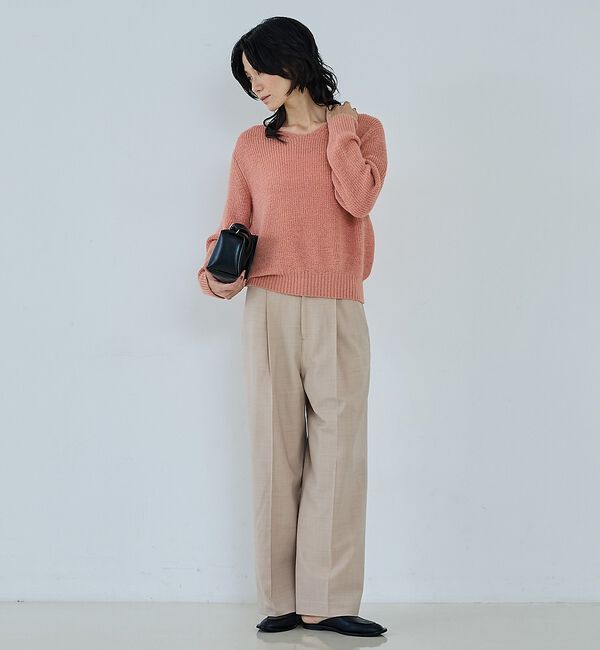 qualite「【セットアップ可能】ウールサキソニータックパンツ」|その他|