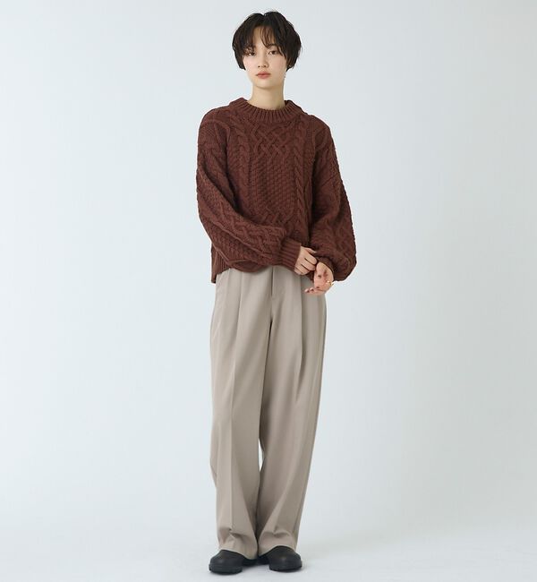 abahouse mavie「【ベッキーコラボ】ケーブル編みニット」|ニット・セーター|