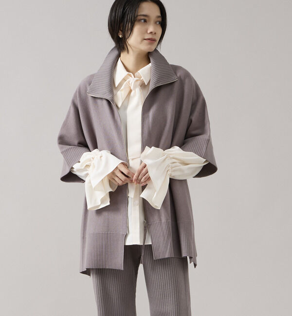 Liesse「【大草直子さんコラボ】2WAYケープジップニット（セットアップ可/店舗限定カラーあり）」|ニット・セーター|