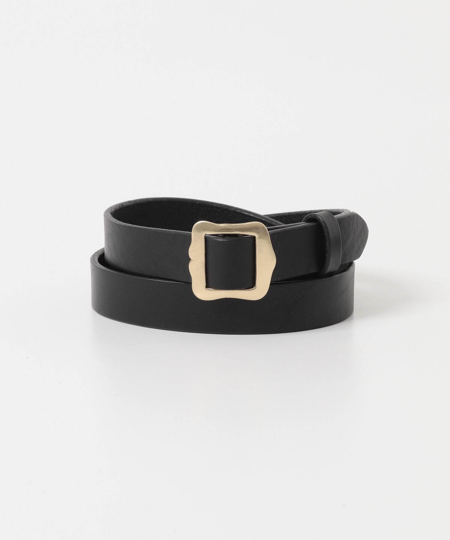 RODE SKO「atelier brugge　WAVE BUCKLE SLIDE BELT」|ベルト|ブラック