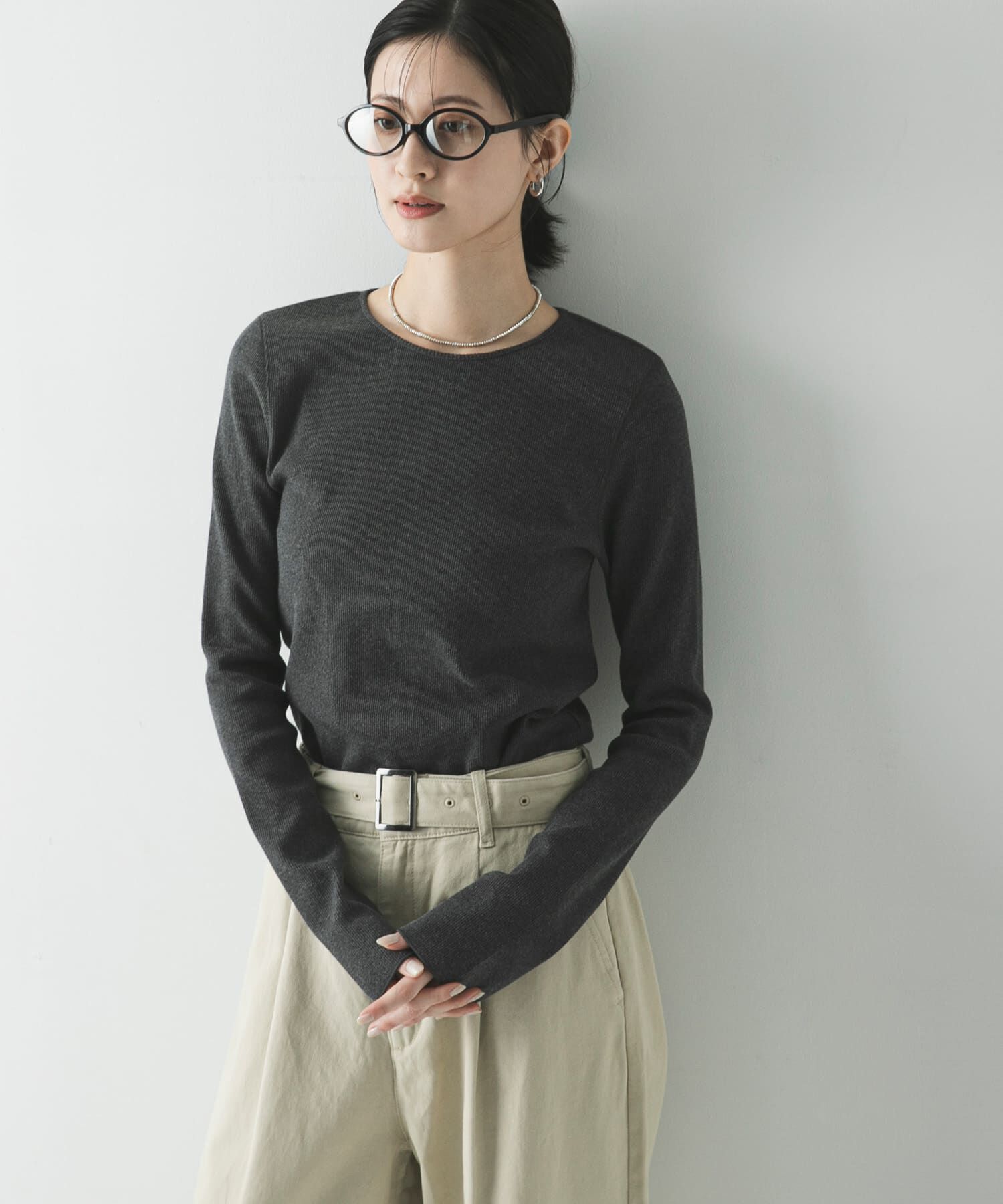 URBAN RESEARCH「ストレッチリブカットソー」|Tシャツ・カットソー|