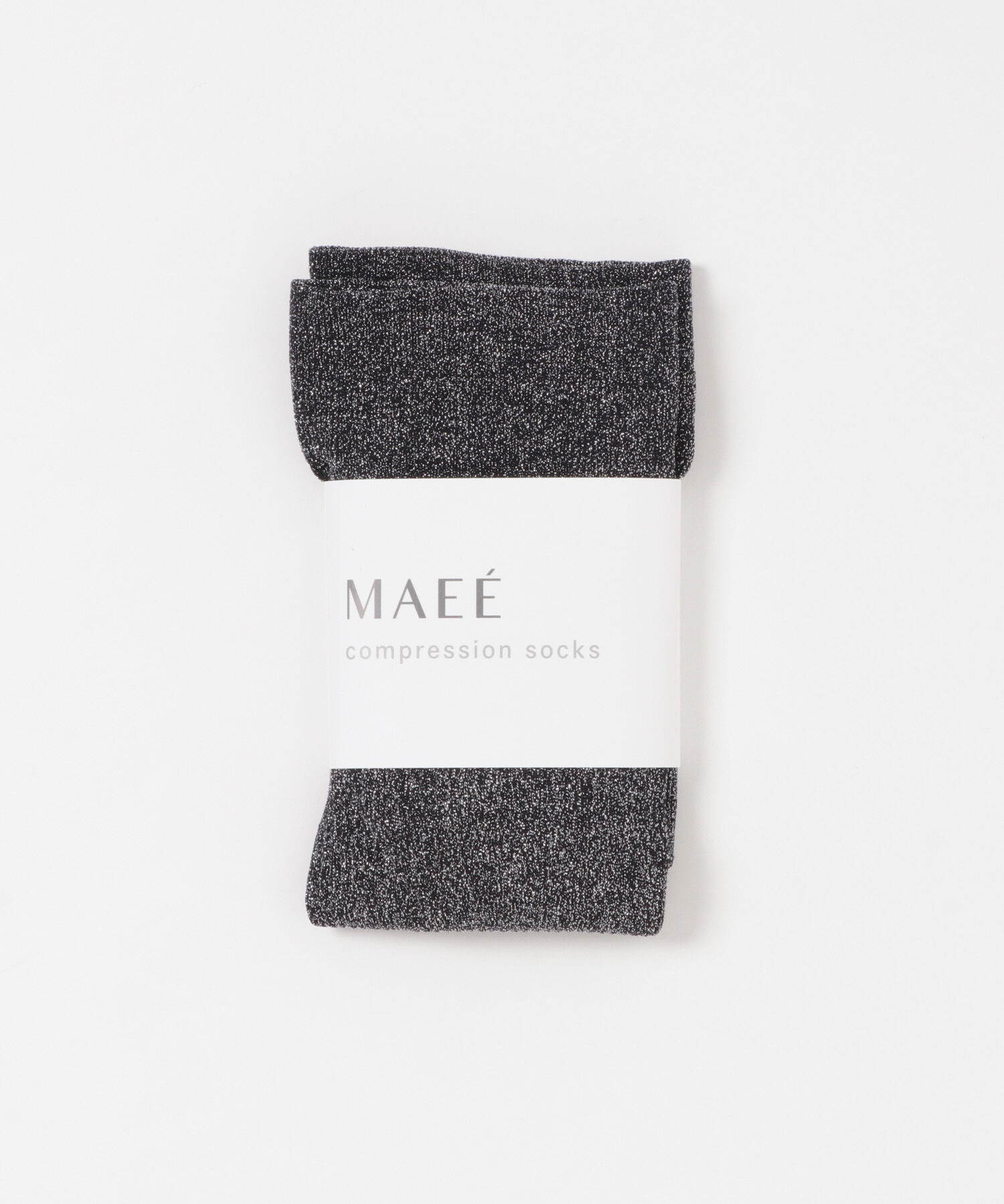 RODE SKO「『着圧』MAEE　コンプレッショングリッターリブソックス」|ソックス|ブラック系その他