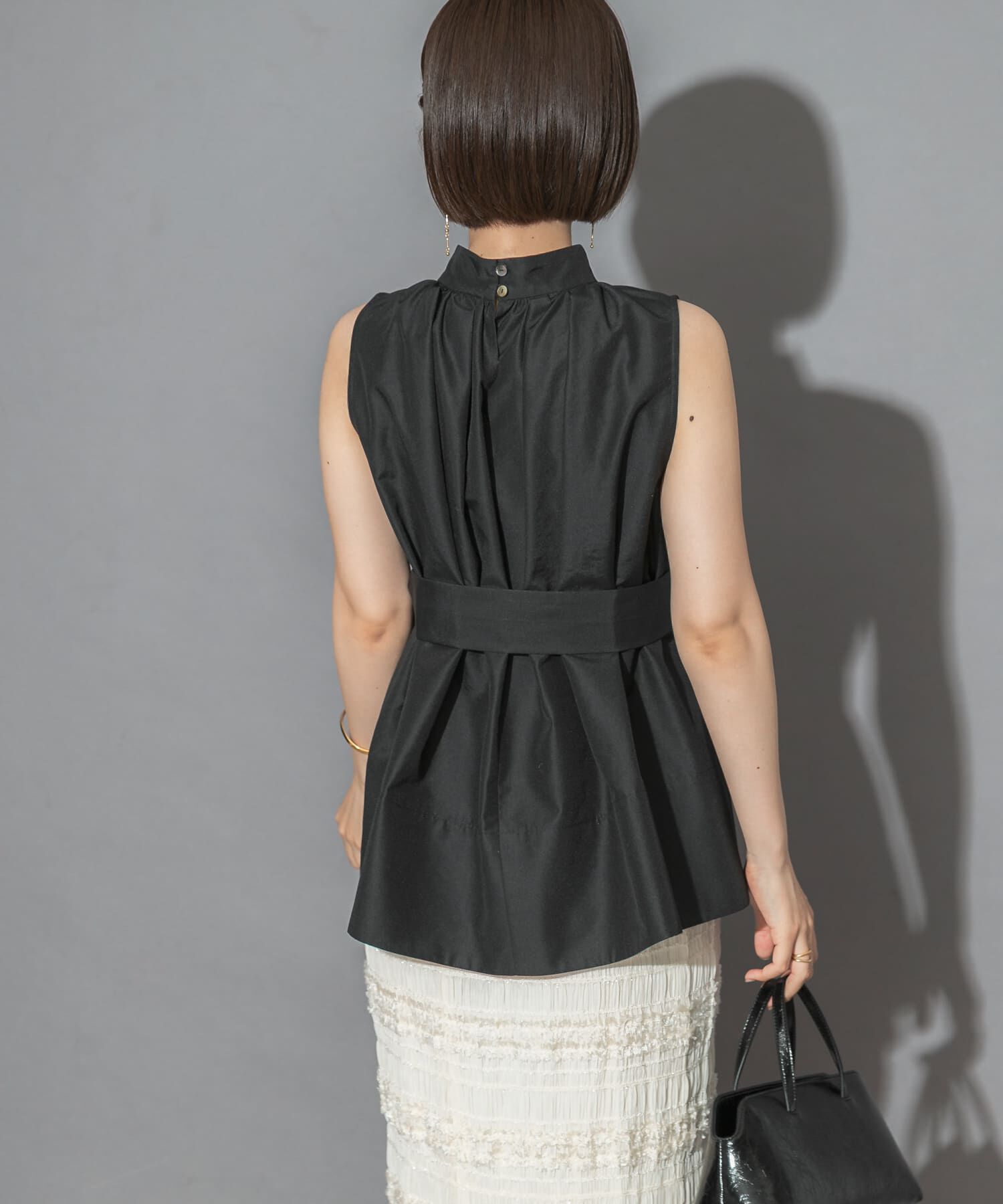 URBAN RESEARCH ROSSO「『ドラマ着用商品』ウエストマークハイネックシャツブラウス」|シャツ・ブラウス|
