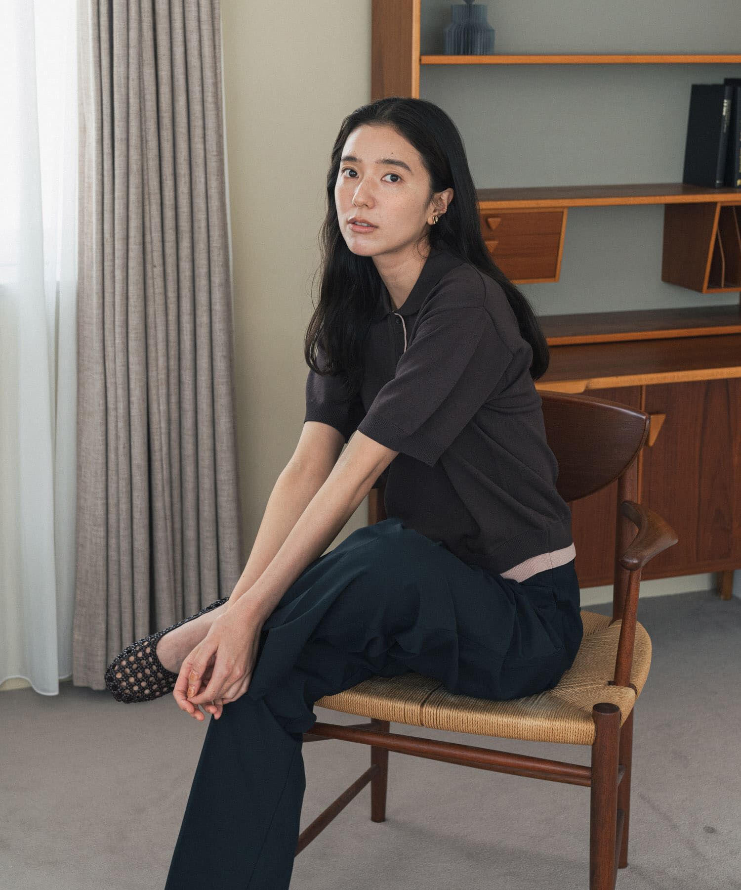 URBAN RESEARCH DOORS「『一部WEB限定カラー』配色ニットポロシャツ」|ポロシャツ|