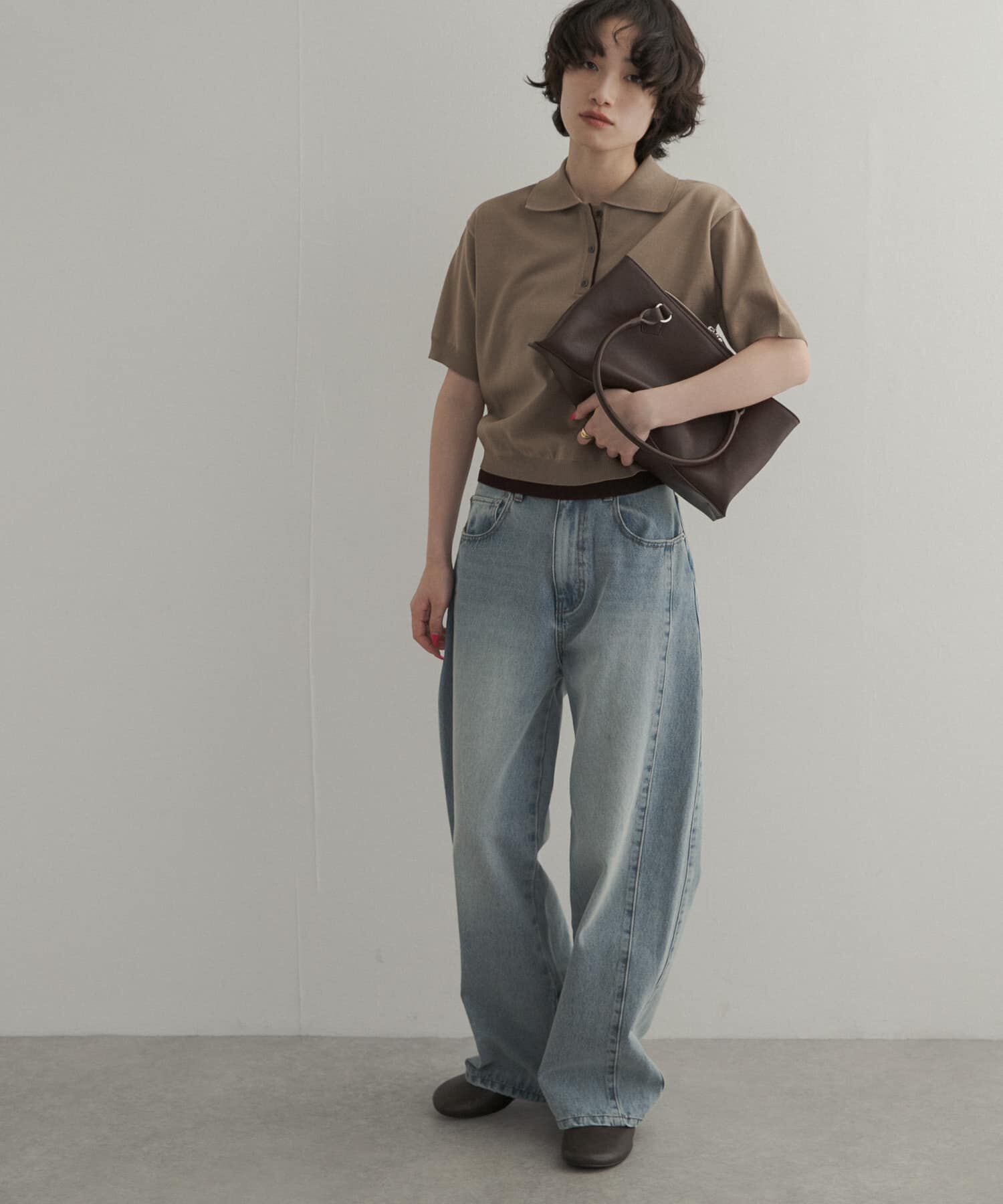 URBAN RESEARCH DOORS「『一部WEB限定カラー』配色ニットポロシャツ」|ポロシャツ|
