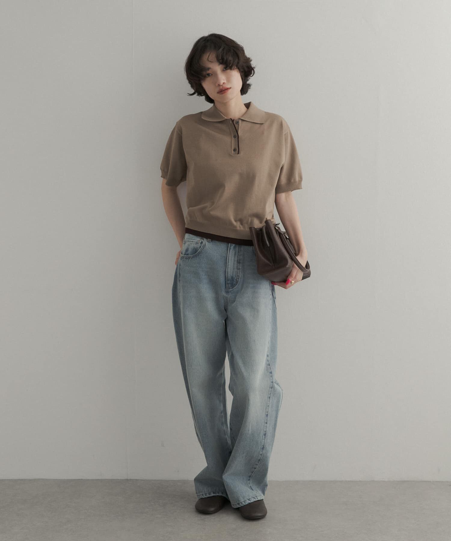 URBAN RESEARCH DOORS「『一部WEB限定カラー』配色ニットポロシャツ」|ポロシャツ|